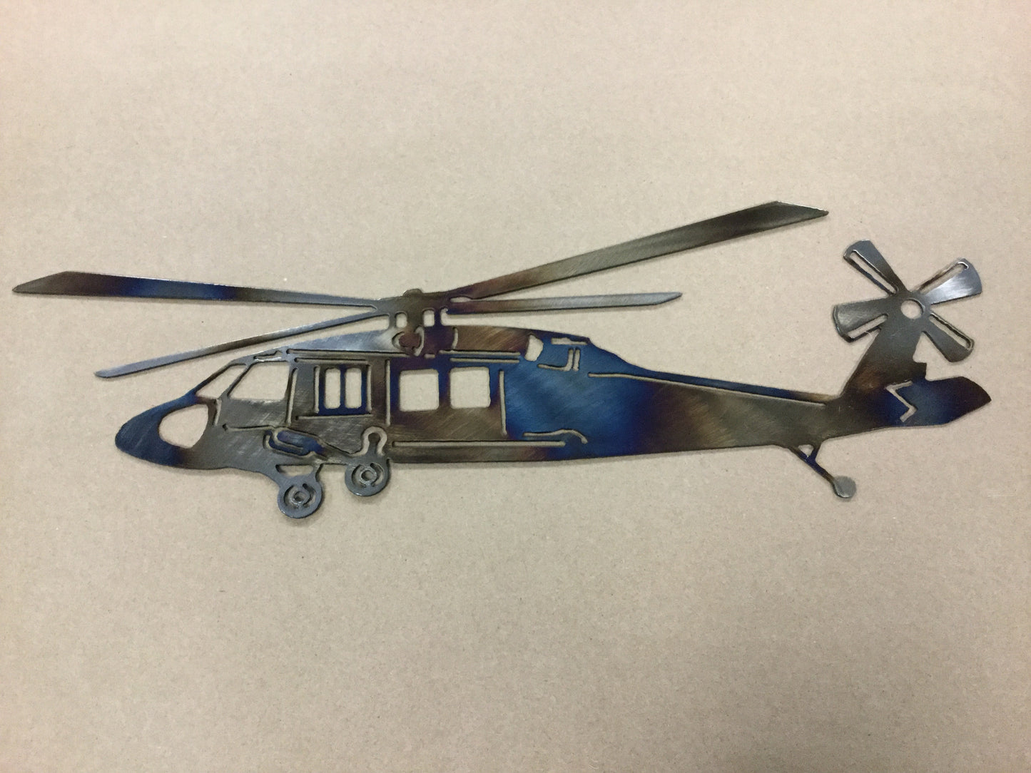 UH-60 Black Hawk Silhouette/MEDEVAC- Metal Wall Art