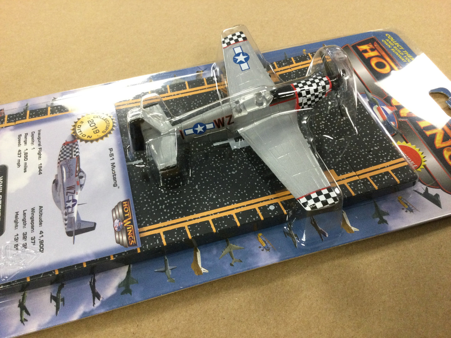 Hot Wings P-51 Mustang Airplane with runway