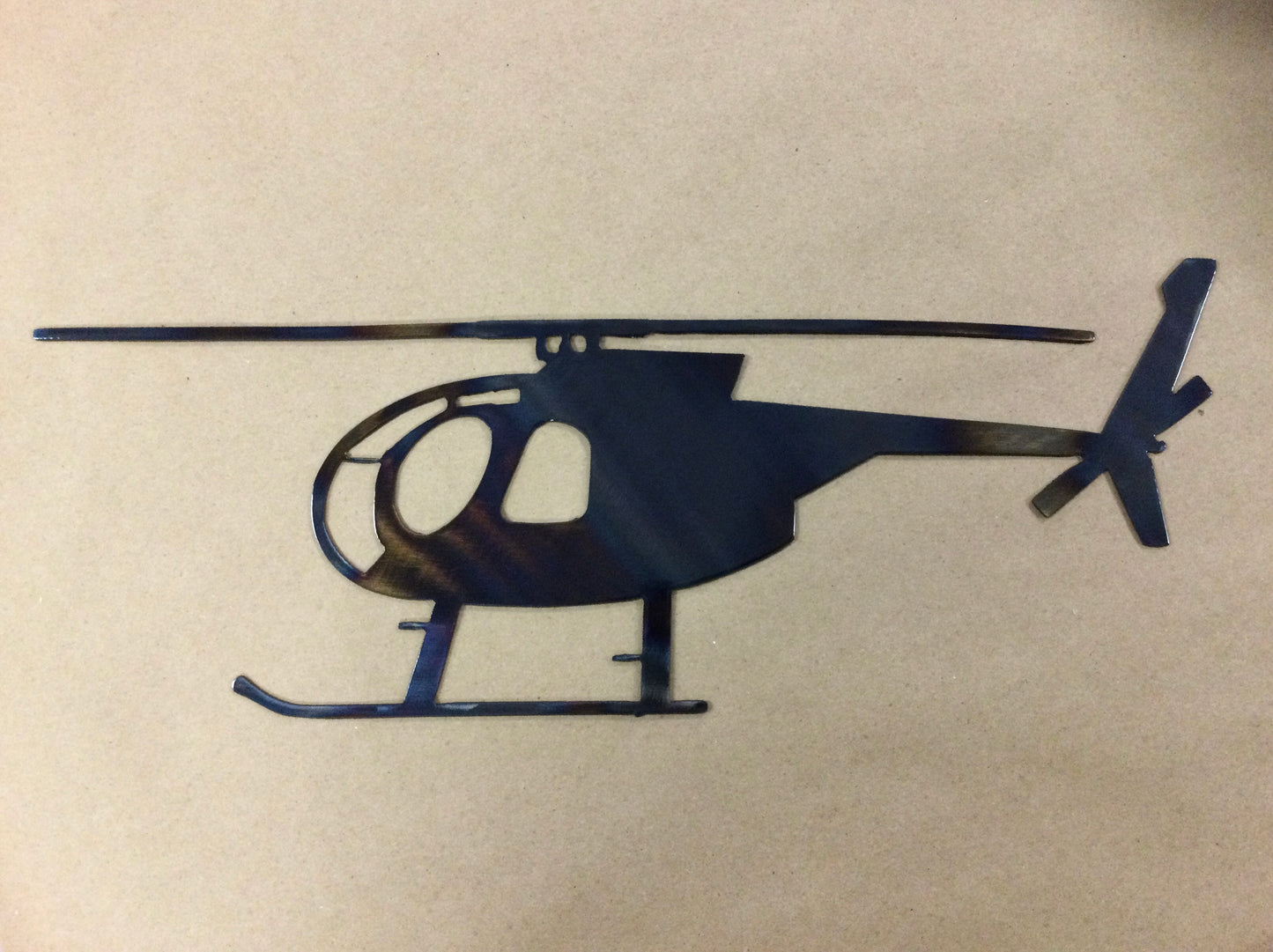 OH-6 Cayuse Helicopter Wall Art - Metal