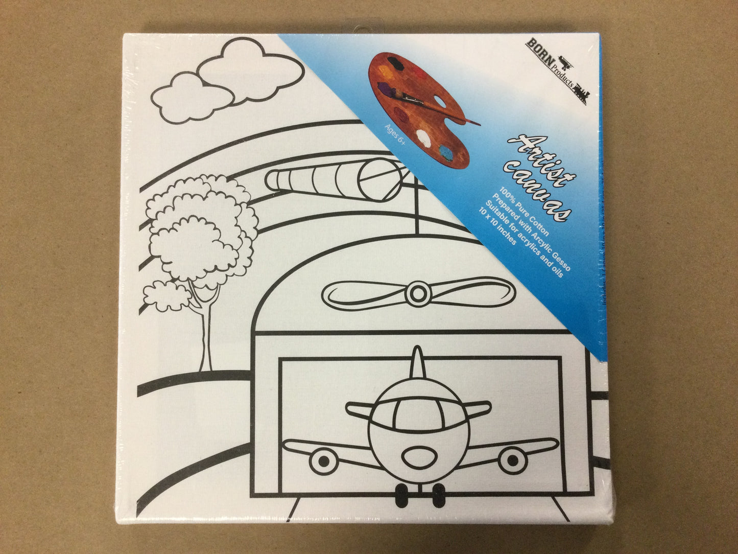 Artist Canvas with Jet and Hangar