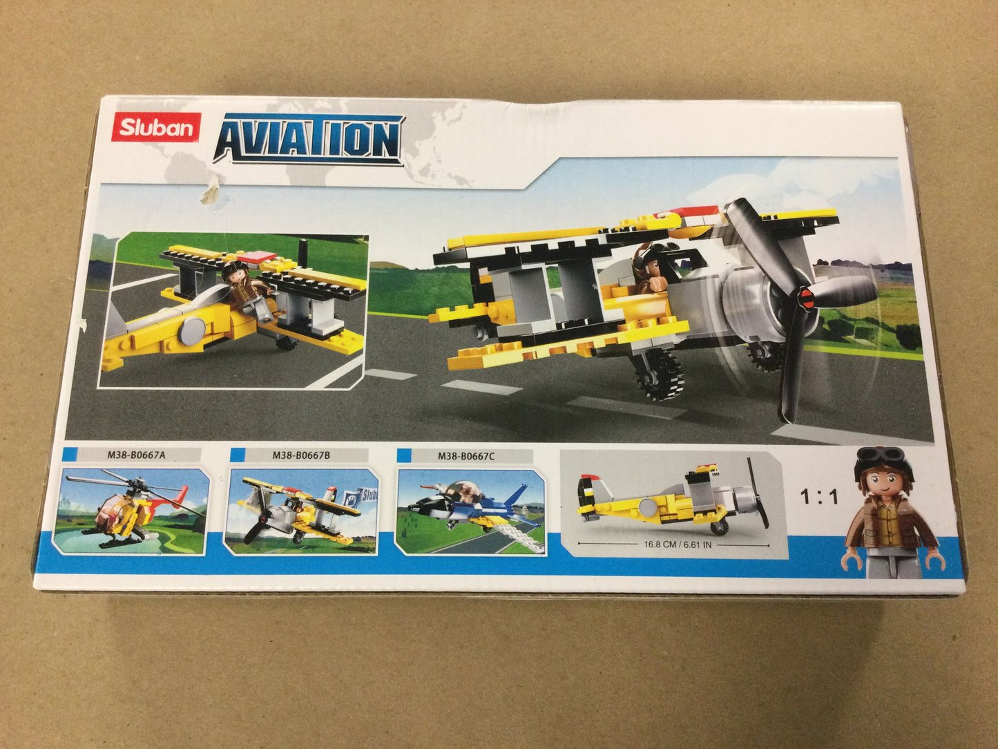 Building Blocks Yellow Biplane Kit