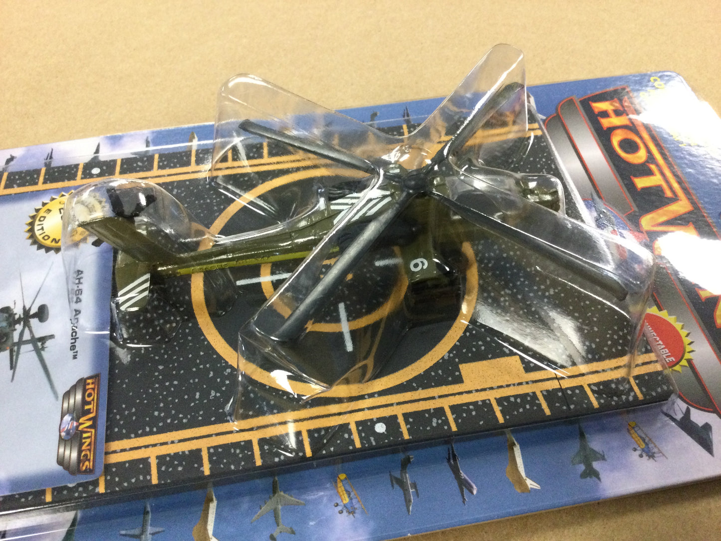 Hot Wings AH-64 Apache Helicopter with runway