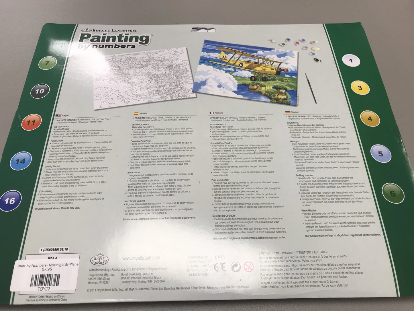 Paint by Numbers- Nostalgic Bi-Plane