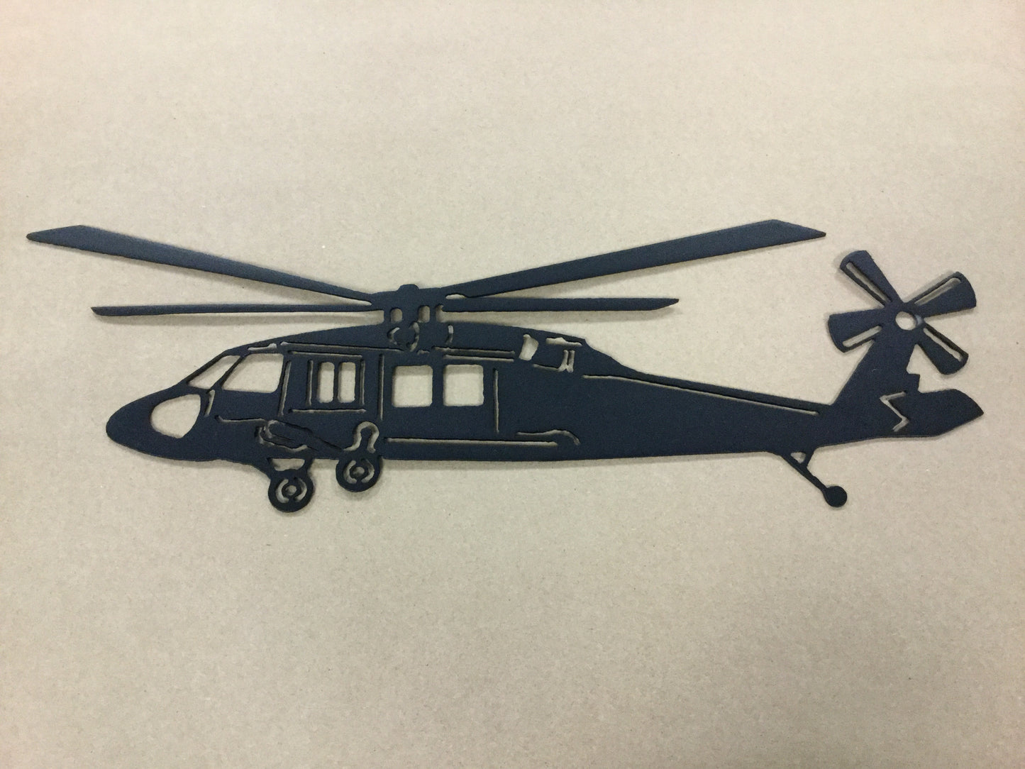 UH-60 Black Hawk Silhouette/MEDEVAC- Metal Wall Art