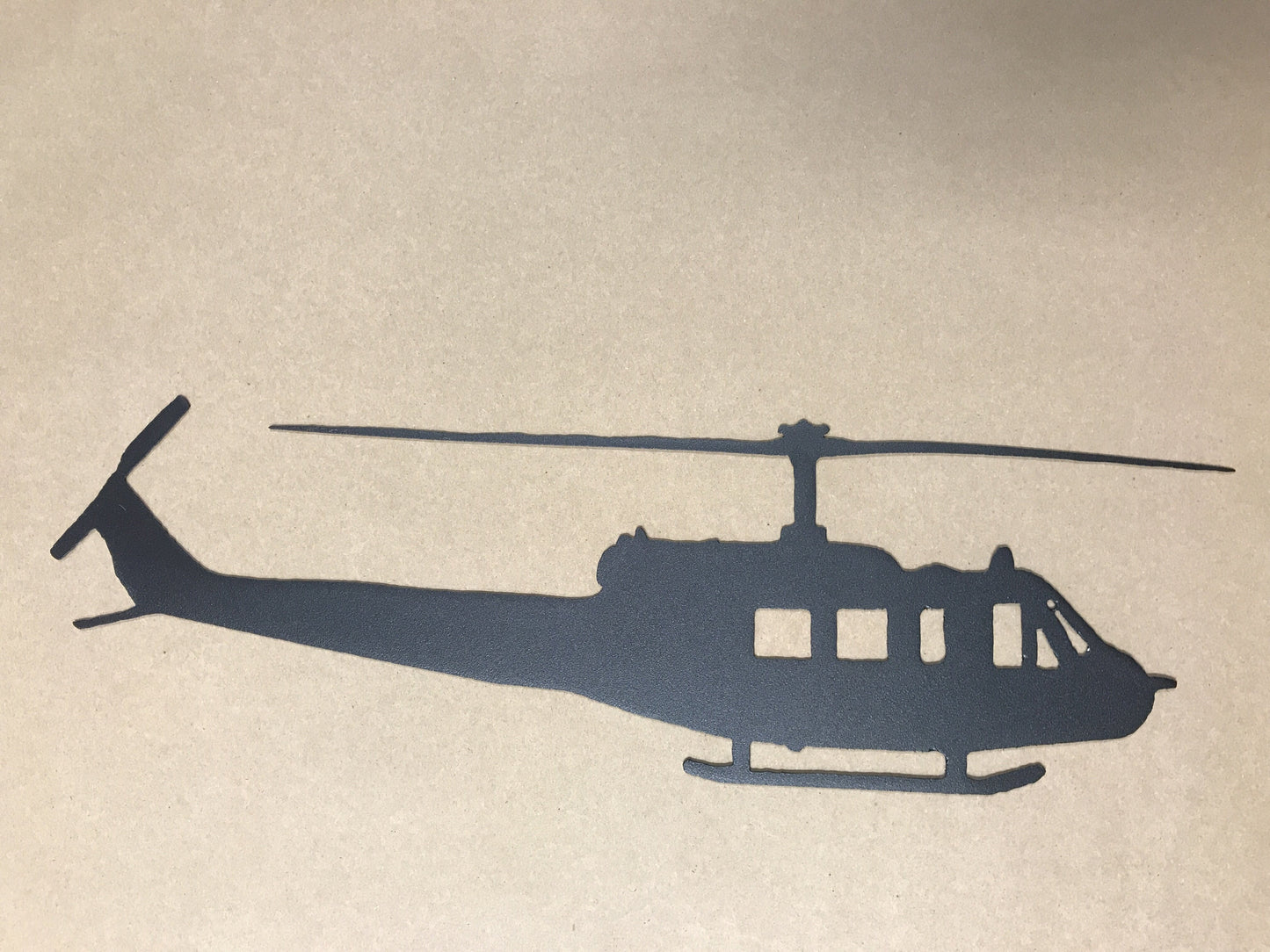UH-1 Huey Helicopter Silhouette - Metal