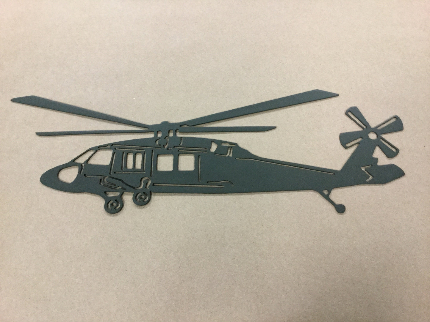 UH-60 Black Hawk Silhouette/MEDEVAC- Metal Wall Art