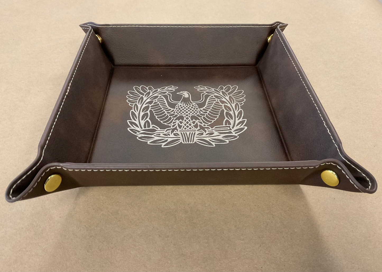 Leatherette Snap Tray - Small - Warrant Insignia