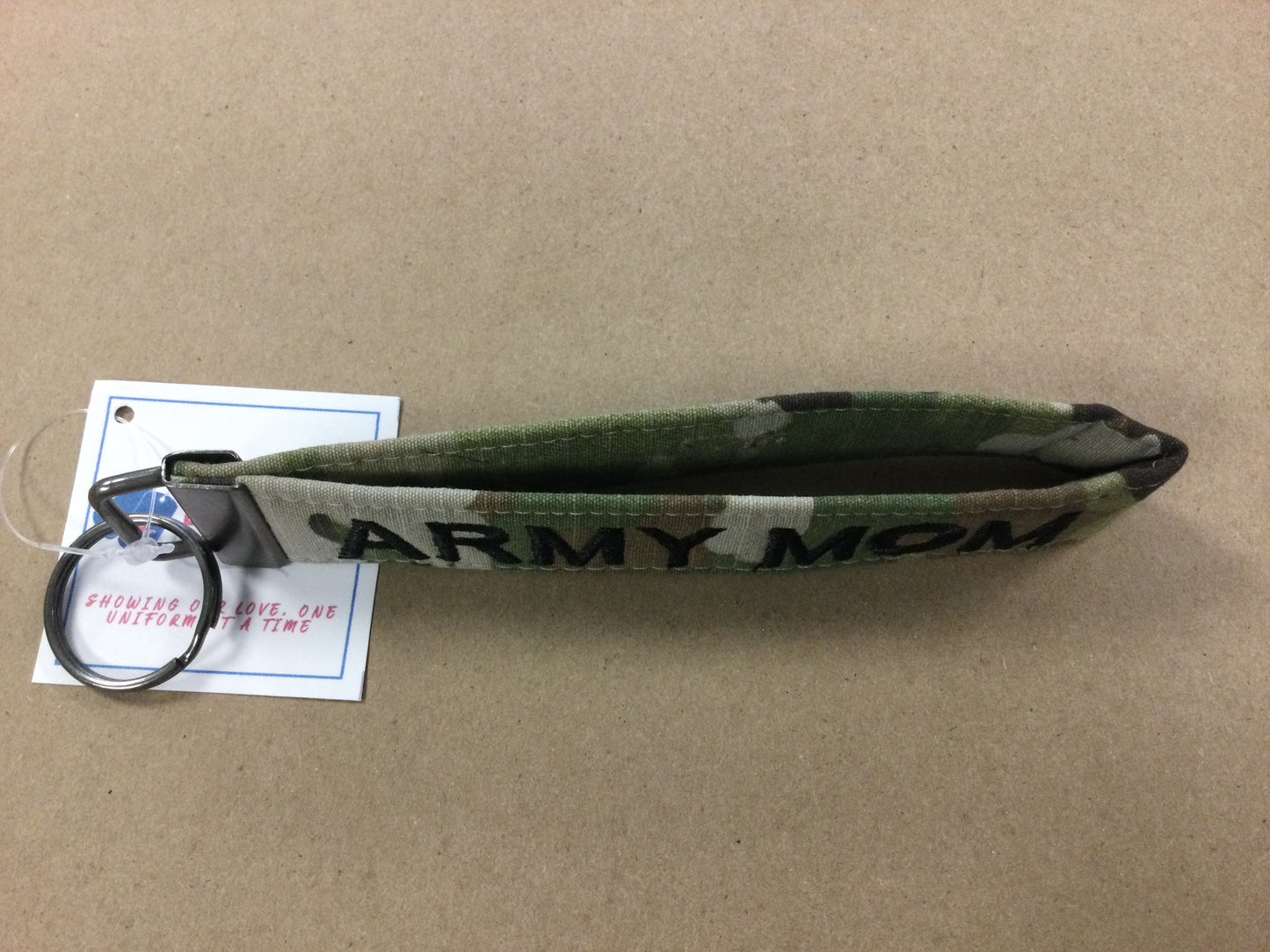 Army Mom Wristlet Keychain