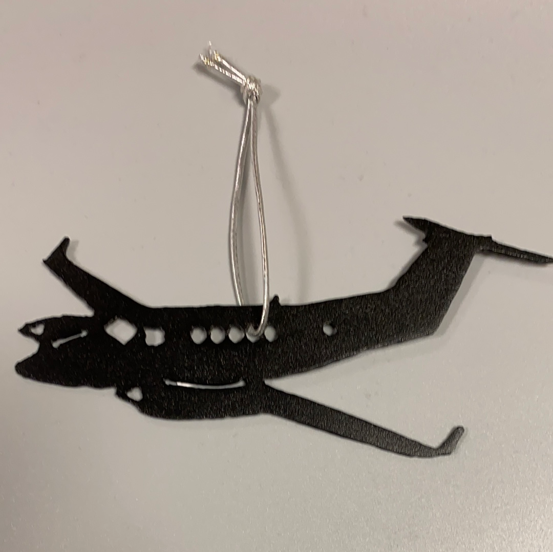 C-12 Huron Airplane Ornament - Metal