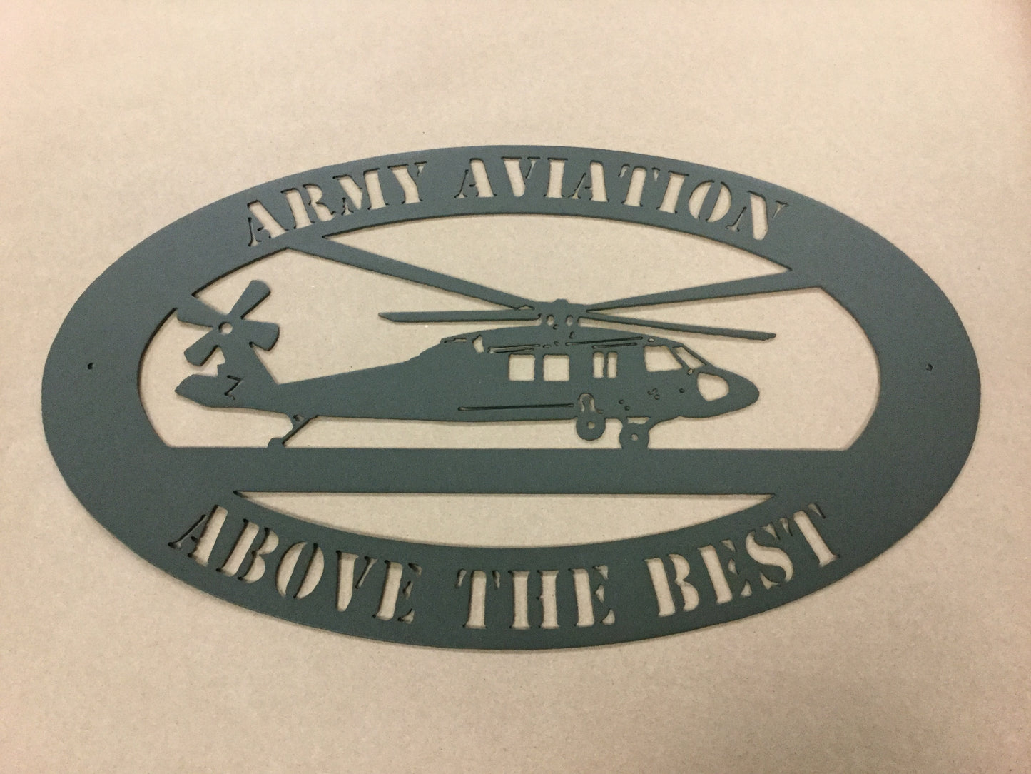 UH-60 Black Hawk Oval - ATB Metal Wall Art