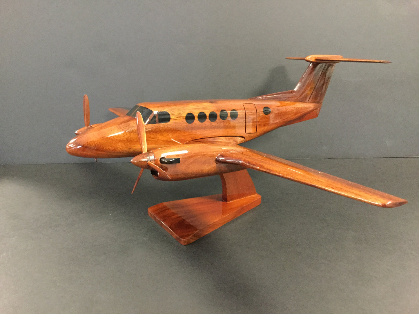 C-12 Huron Airplane Mahogany Model
