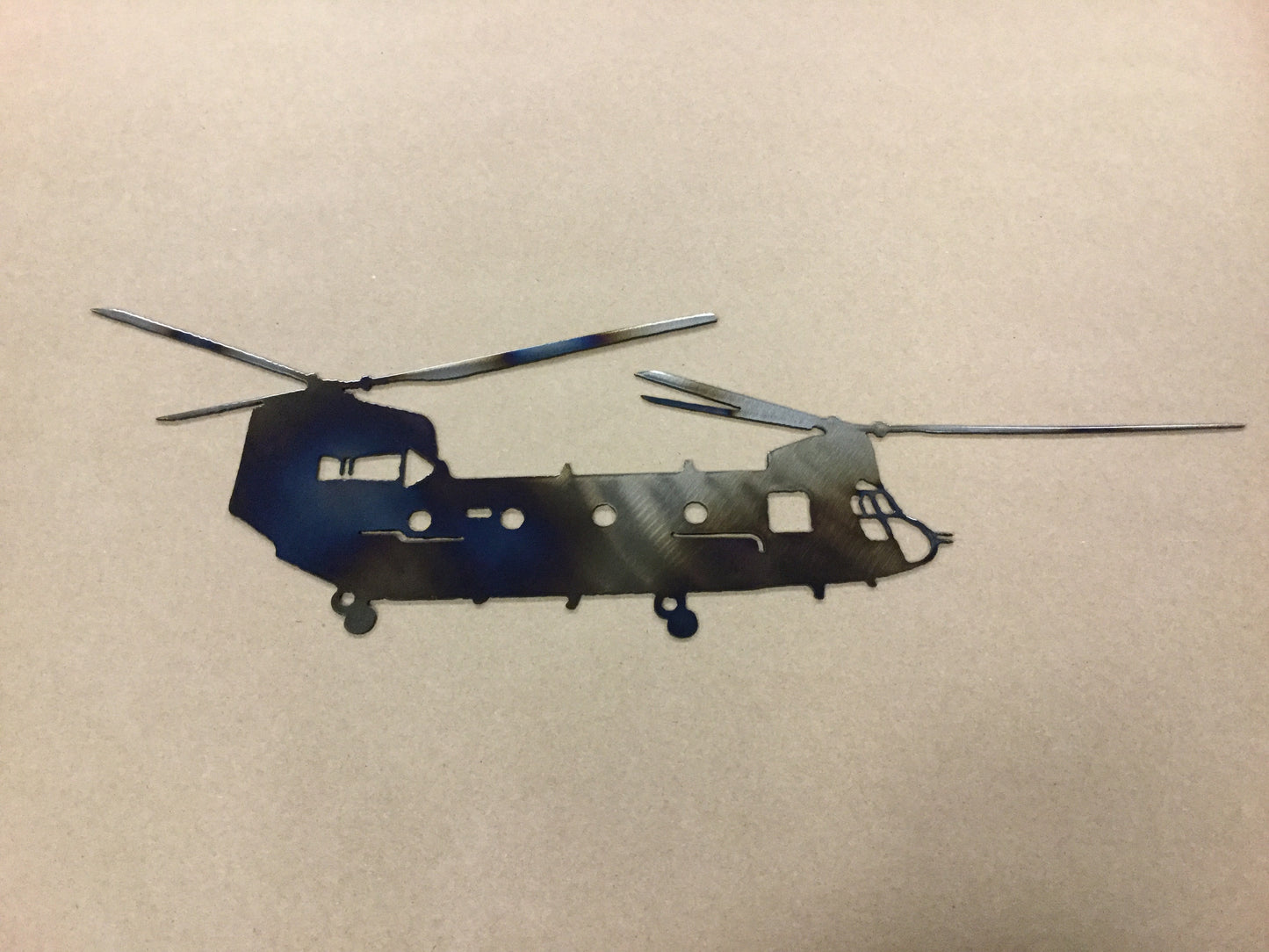 CH-47 Chinook Helicopter Silhouette  - metal wall art