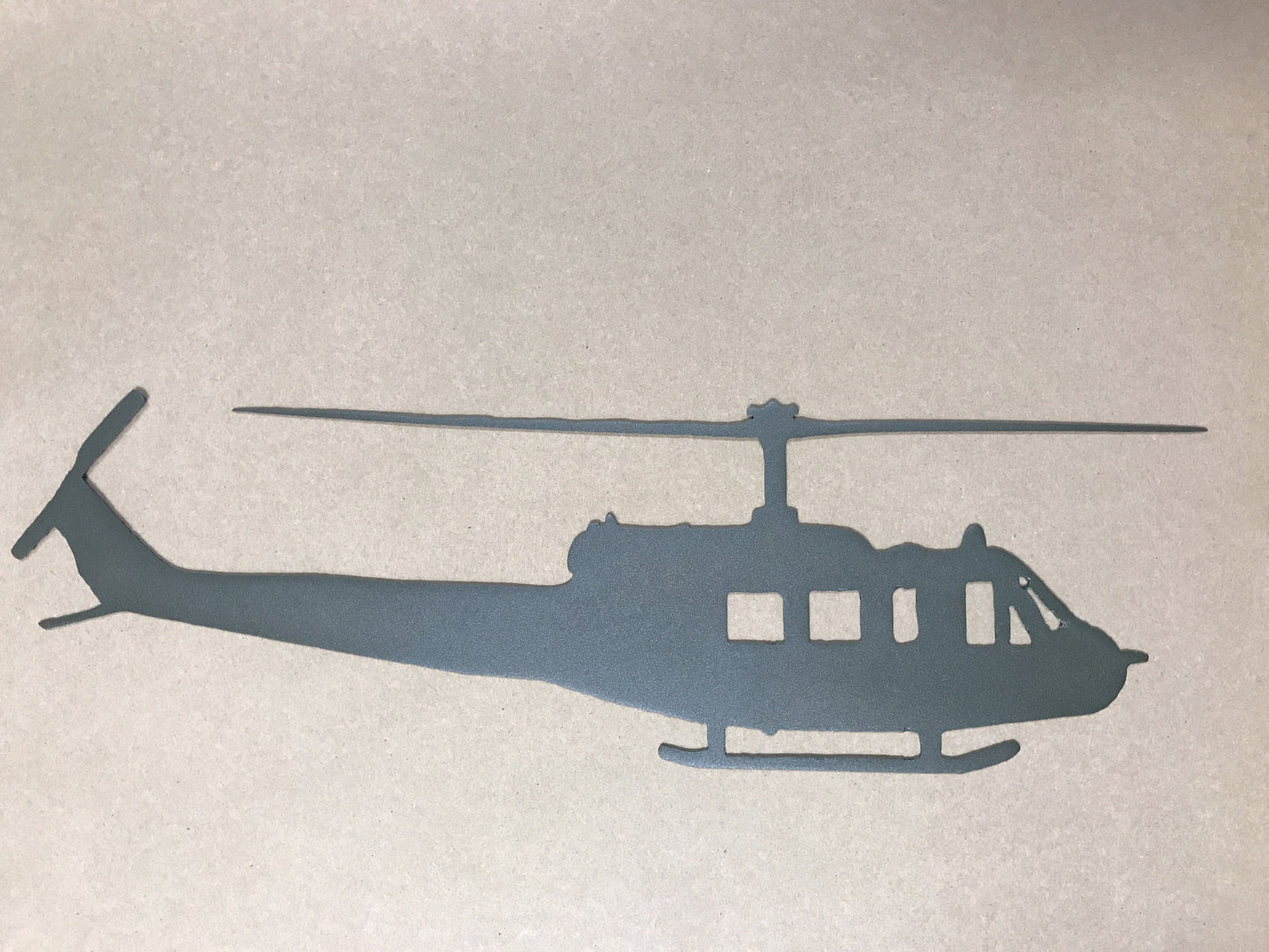 UH-1 Huey Helicopter Silhouette - Metal