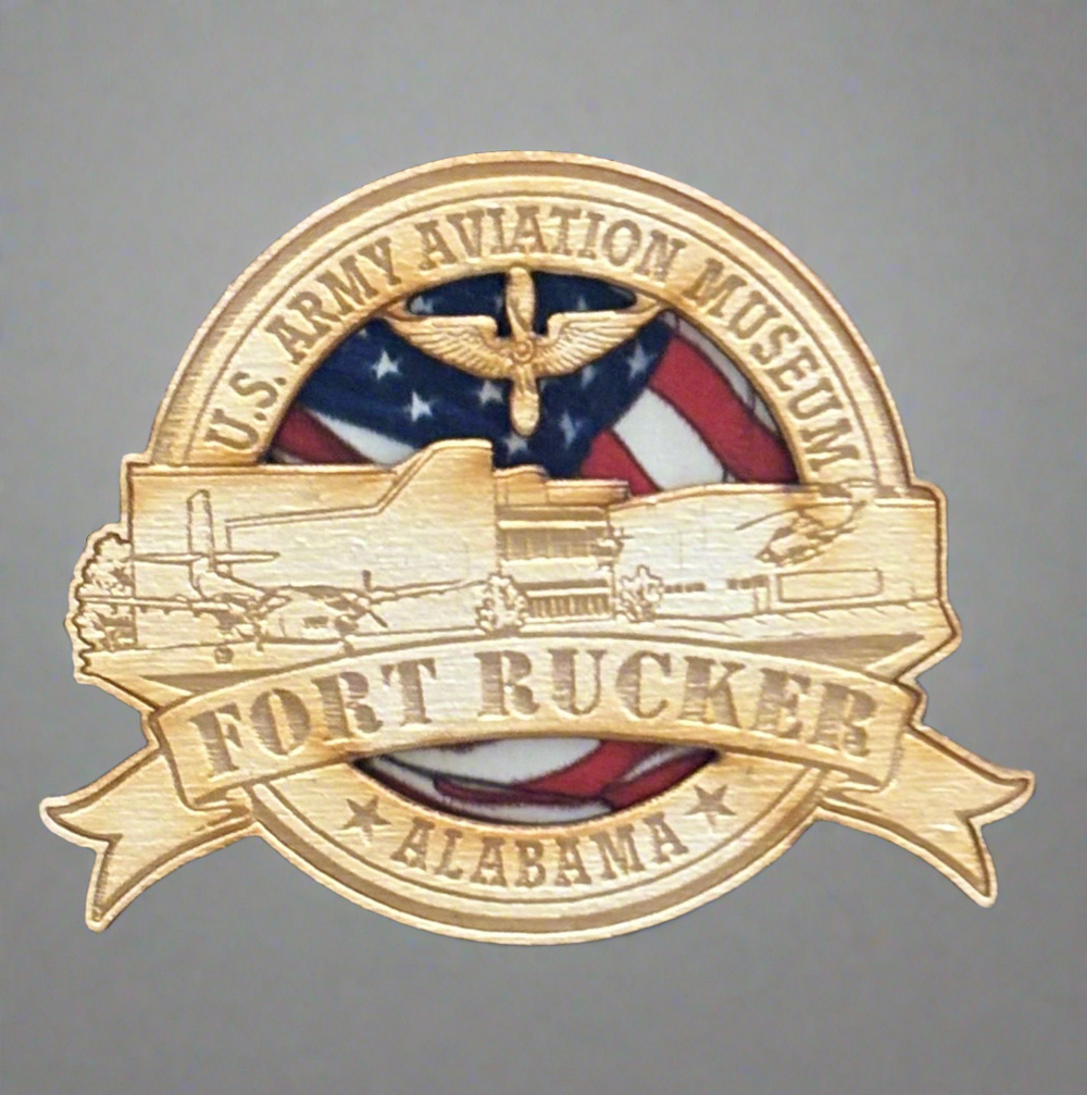 Army Aviation Museum Wooden Magnet