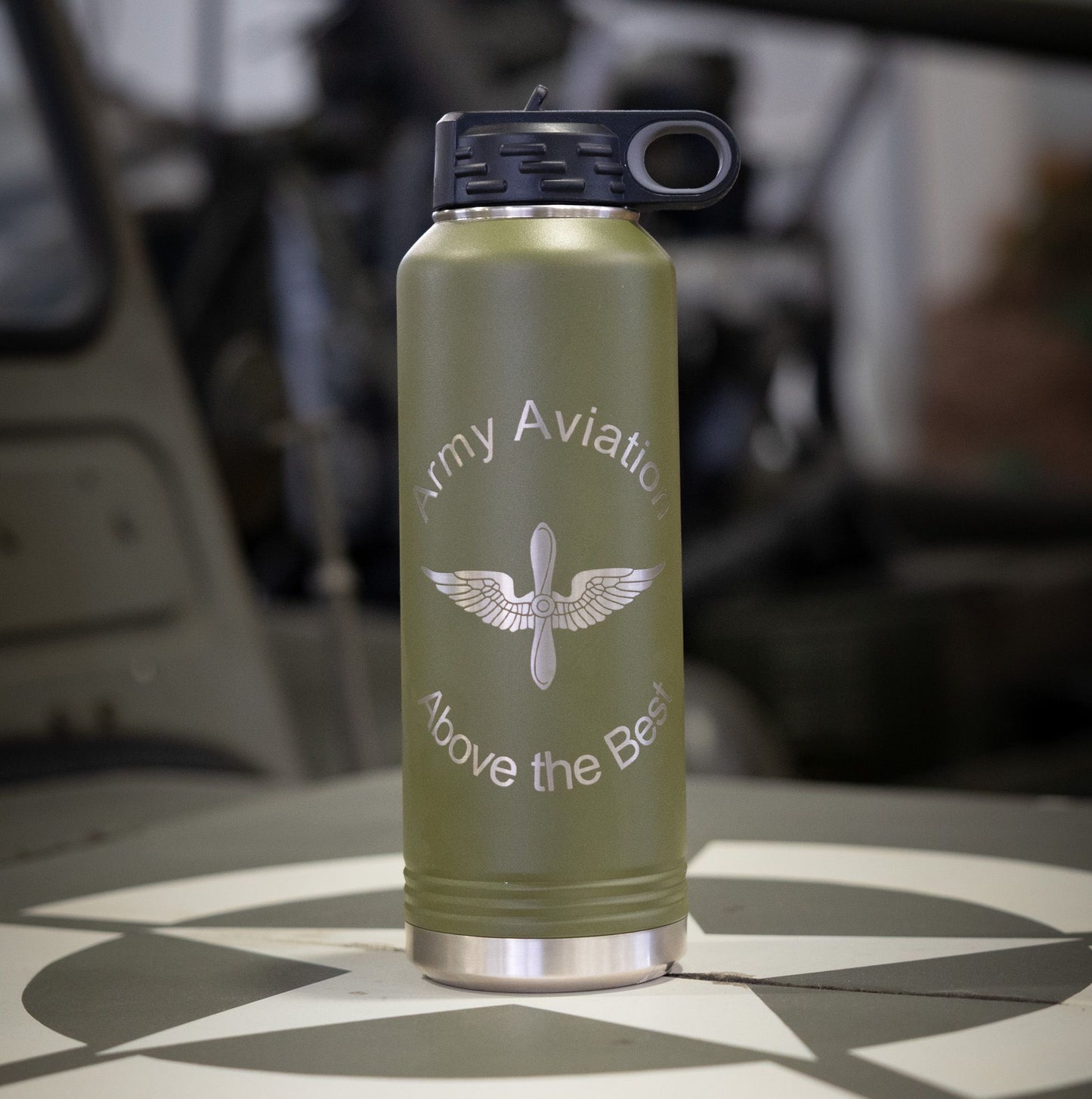 
                  
                    32oz Water Bottle with etched Army Aviation
                  
                