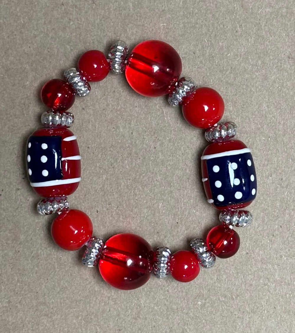 USA Flag Kid Hand Painted Bracelet