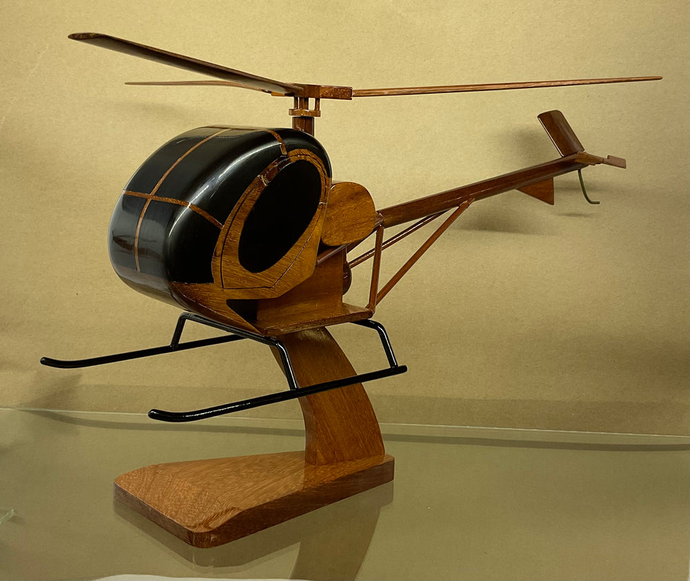 TH-55 Helicopter Mahogany Model