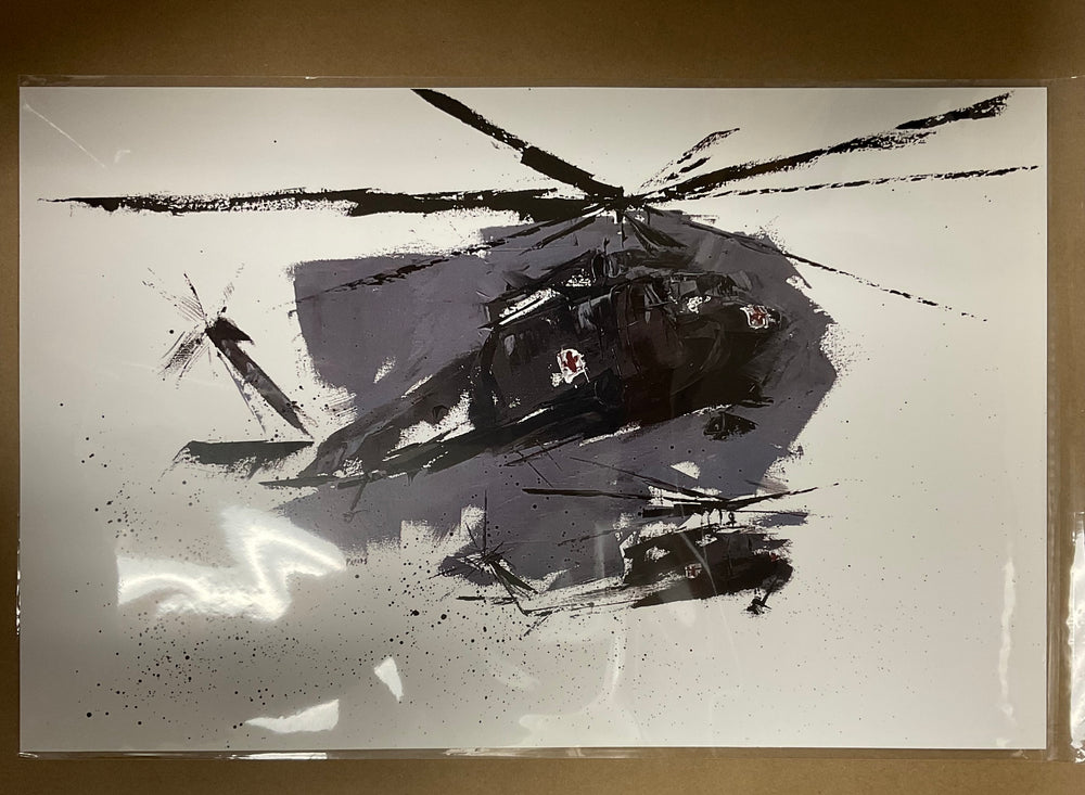 Black Hawk Medivac Print by Jillian Phillips