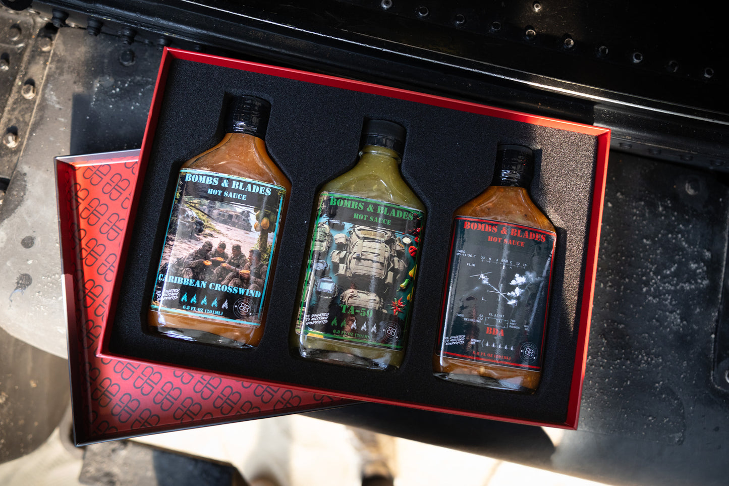 
                  
                    Trio hot sauces with case
                  
                