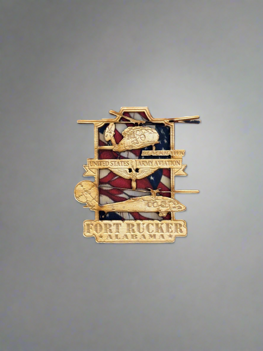 UH-60 Black Hawk Helicopter Wooden Magnet