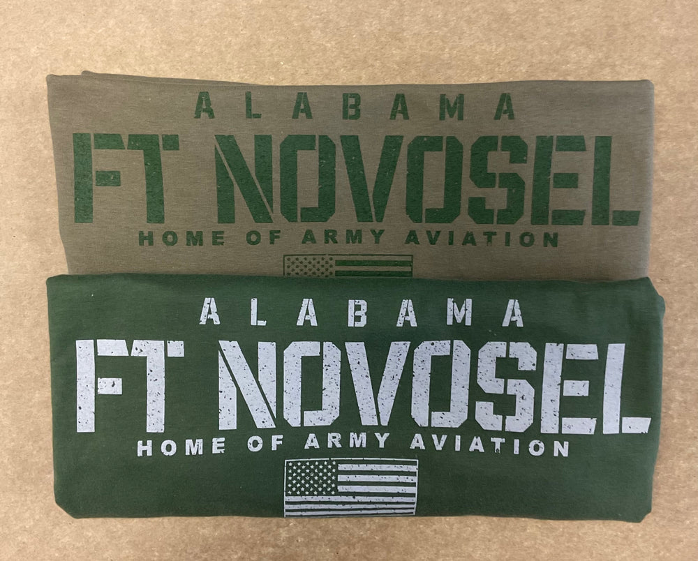 UH-60 Black Hawk w/flag T-shirt Fort Novosel