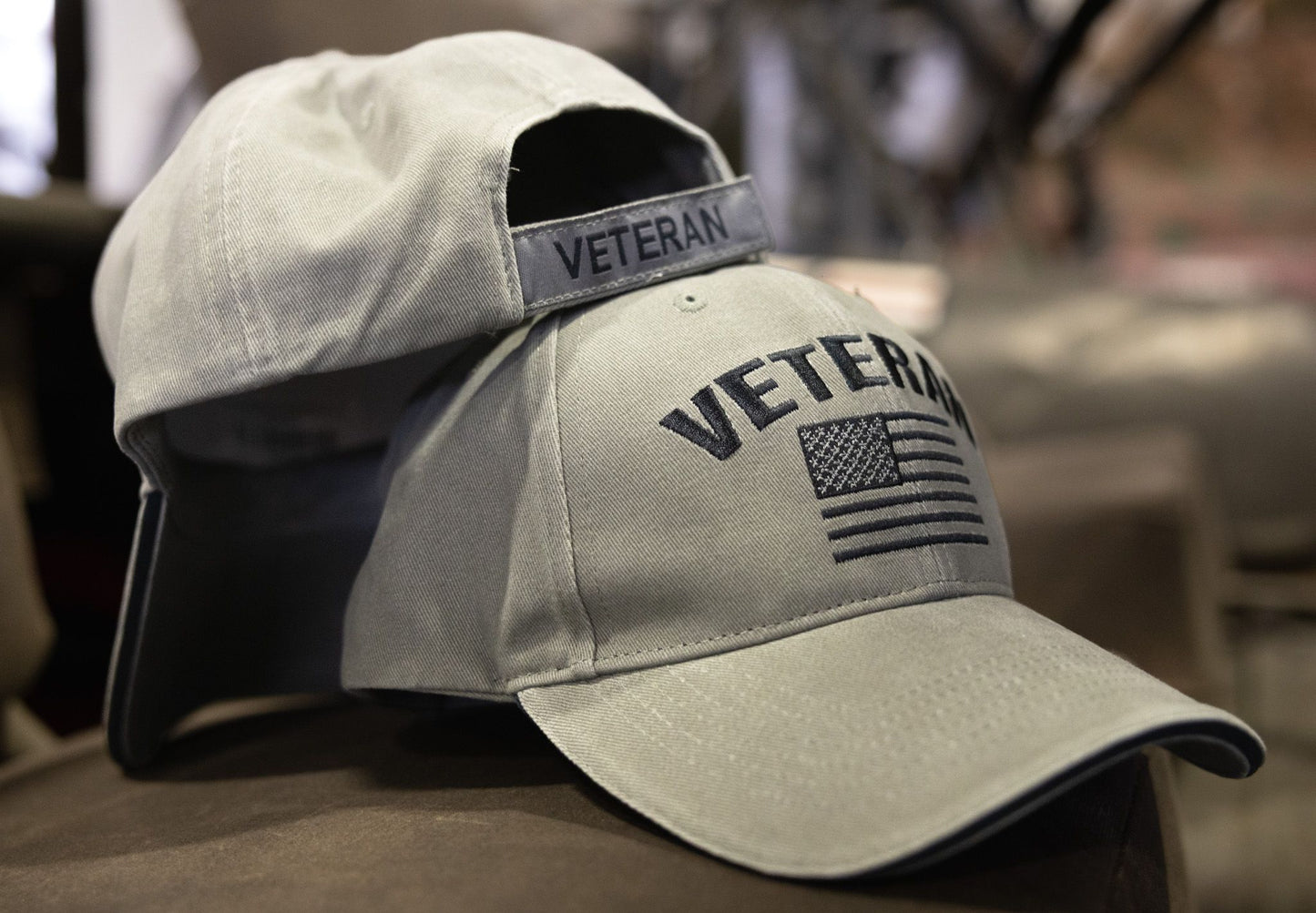 
                  
                    Veteran with Flag Hat
                  
                