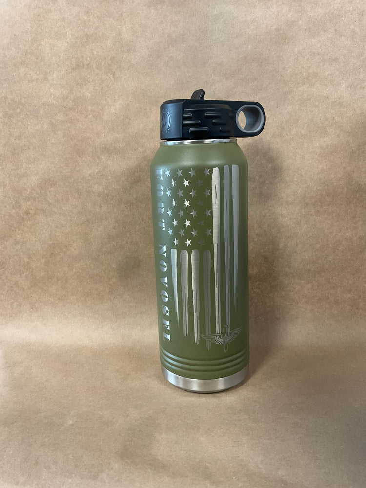 
                  
                    32oz Water Bottle with etched Flag
                  
                