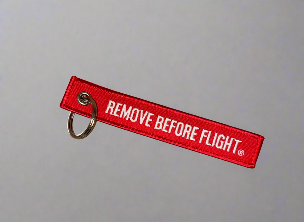 Remove Before Flight Keychain