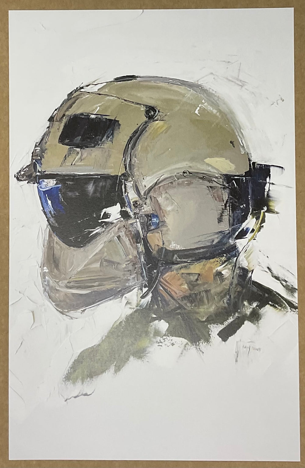 Flight Helmet Print by Jillian Phillips