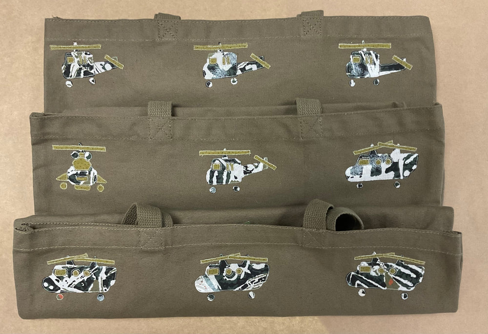 Canvas bag with 3 aircraft