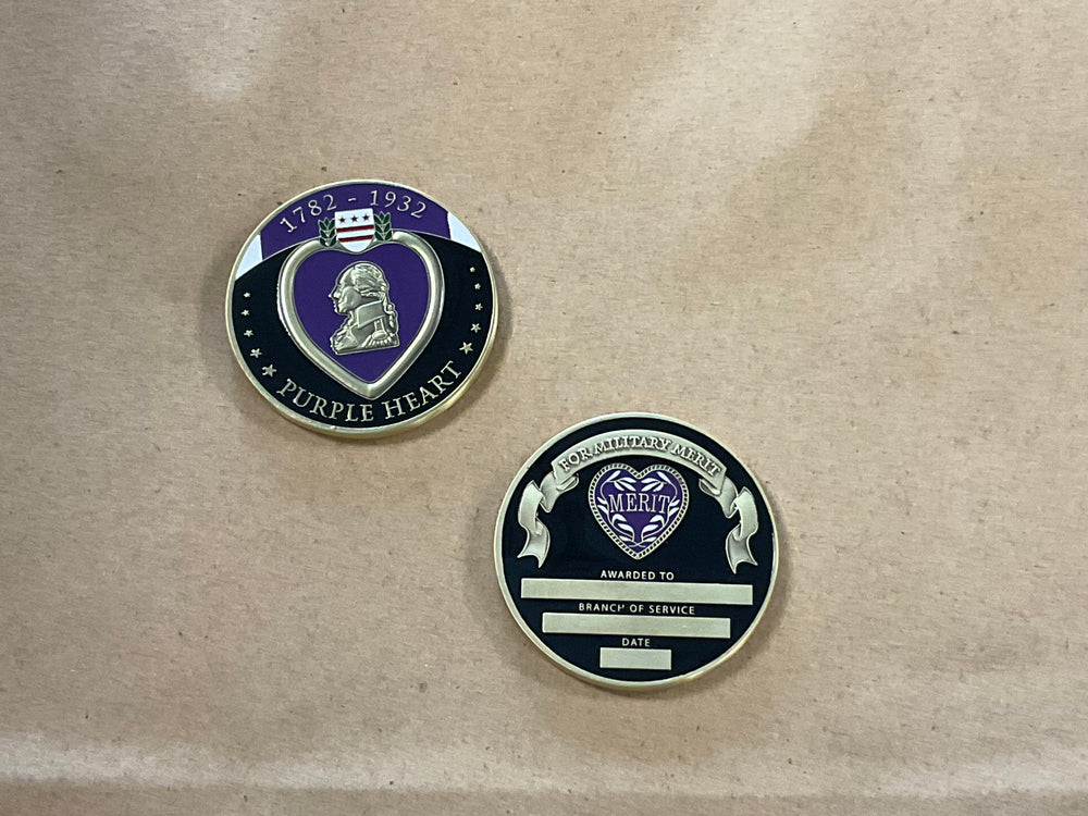 Purple Heart Challenge Coin