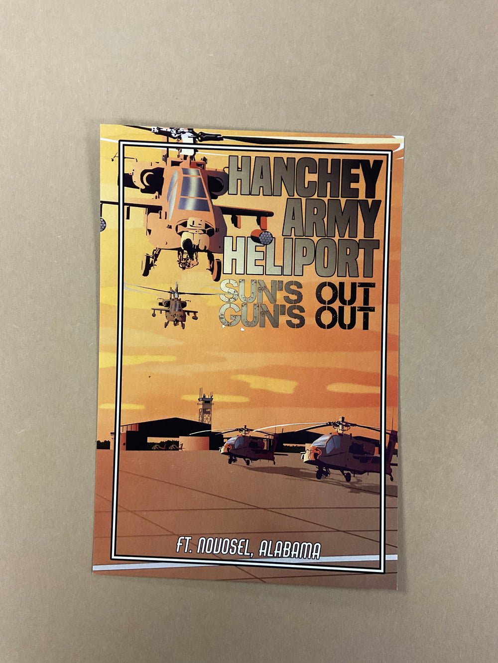 Hanchey Airfield Postcard - art by Matthew Isely