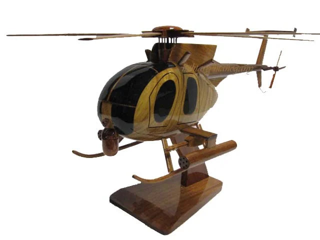 AH-6 Little Bird Mahogany Wood Model