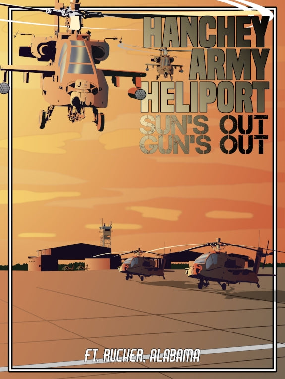 Hanchey Army Airfield Print by Matthew Isley