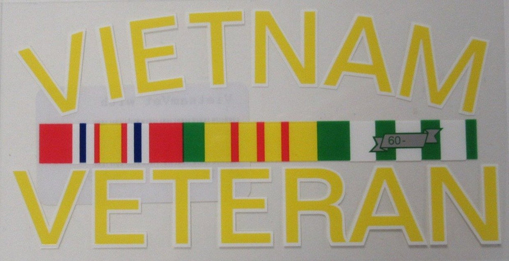 Vietnam Veteran with Campaign Ribbon Decal