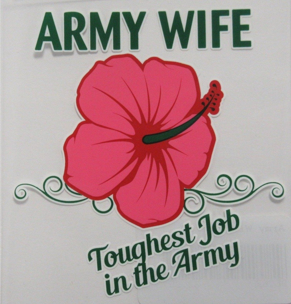 Army Wife Hibiscus Flower Decal