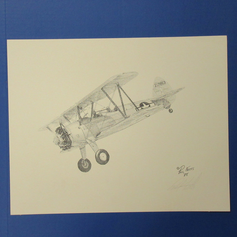 PT-17 Stearman Airplane Print by Paul Fretts