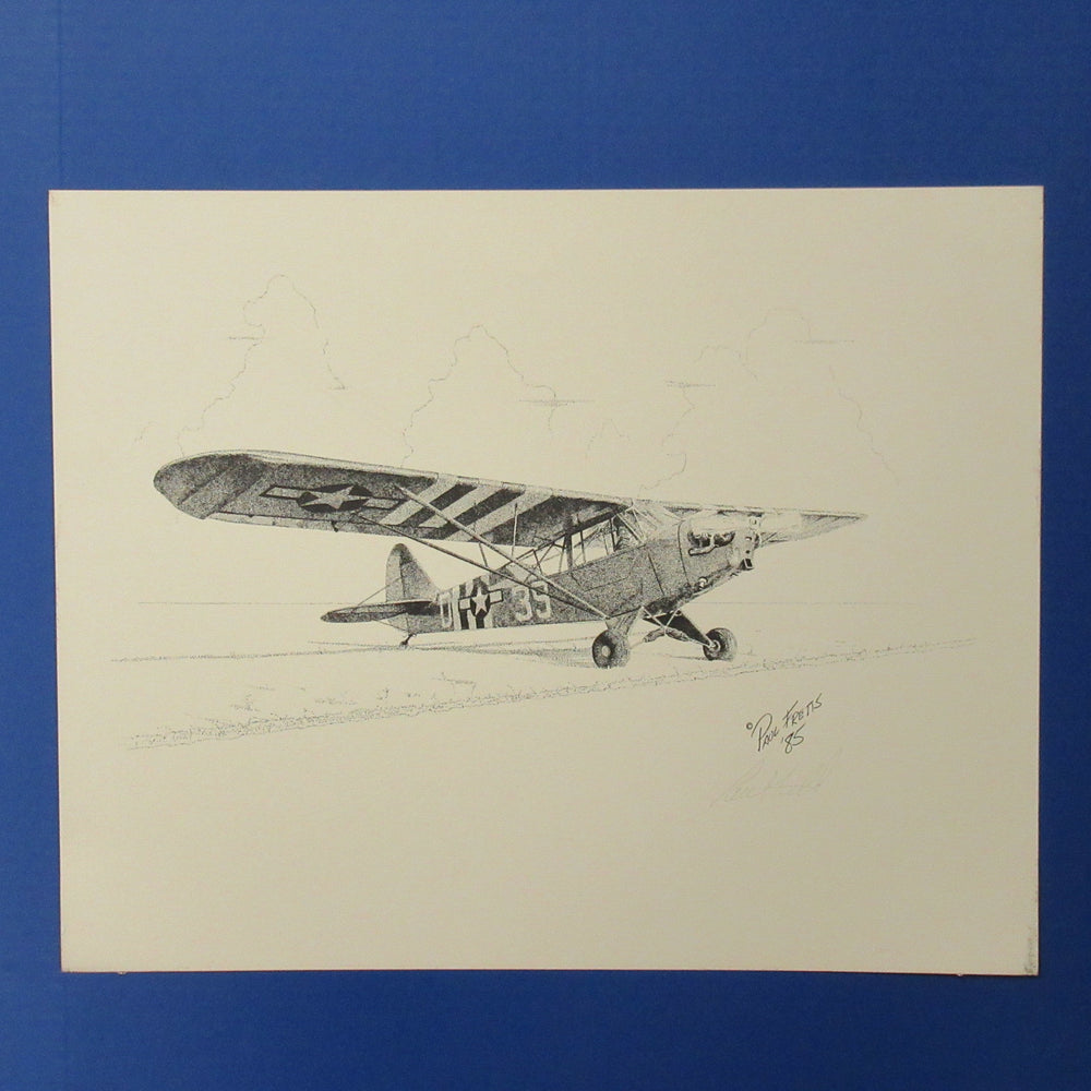 L-4 Grasshopper Airplane Print by Paul Fretts