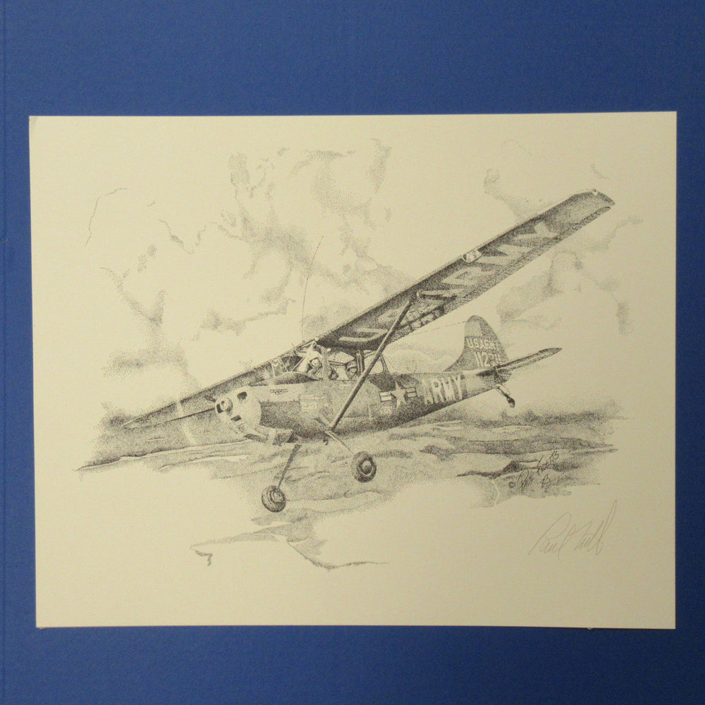 O-1 Bird Dog Airplane Print by Paul Fretts