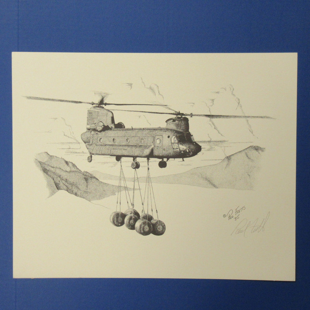 CH-47 Chinook Helicopter with Slingload Print by Paul Fretts