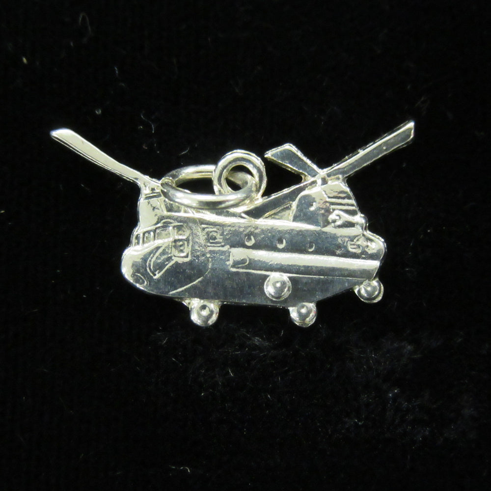 CH-47 Chinook Helicopter Pendant of Sterling Silver