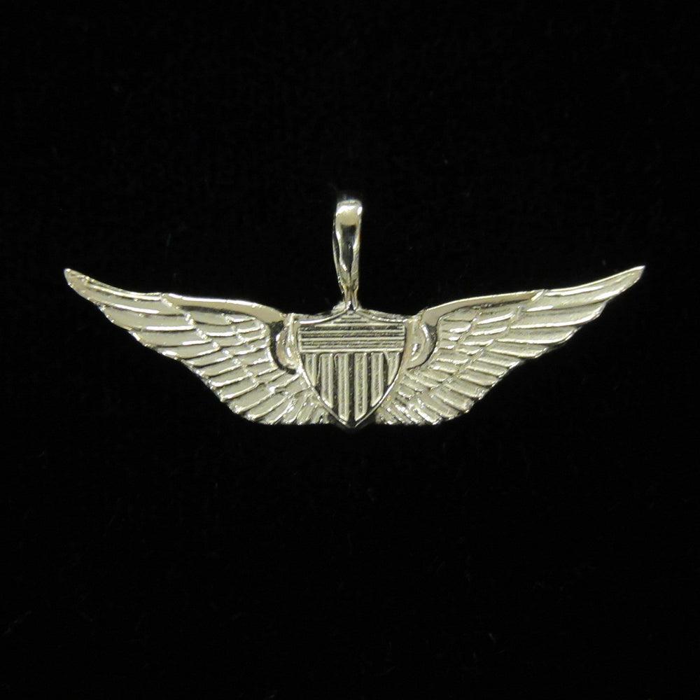 Basic Aviation Wings Charm  1 1/4