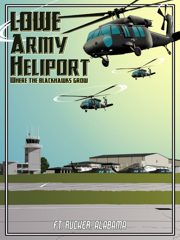 Lowe Army Airfield Print by Matthew Isley.