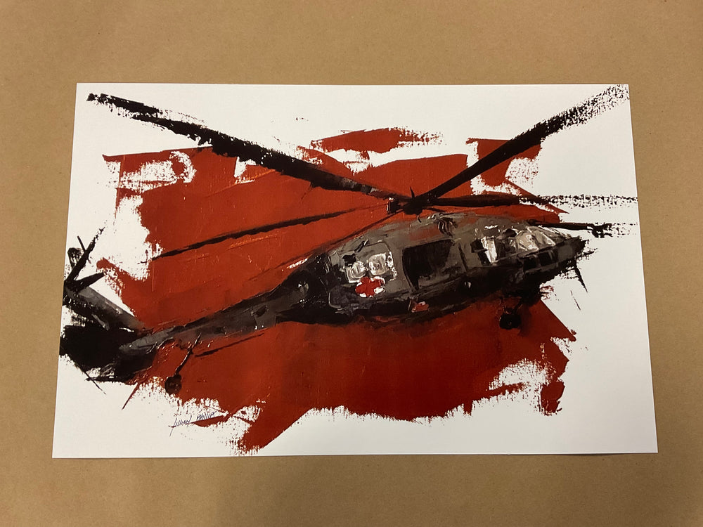 UH-60 Medevac Print by Jillian Phillips