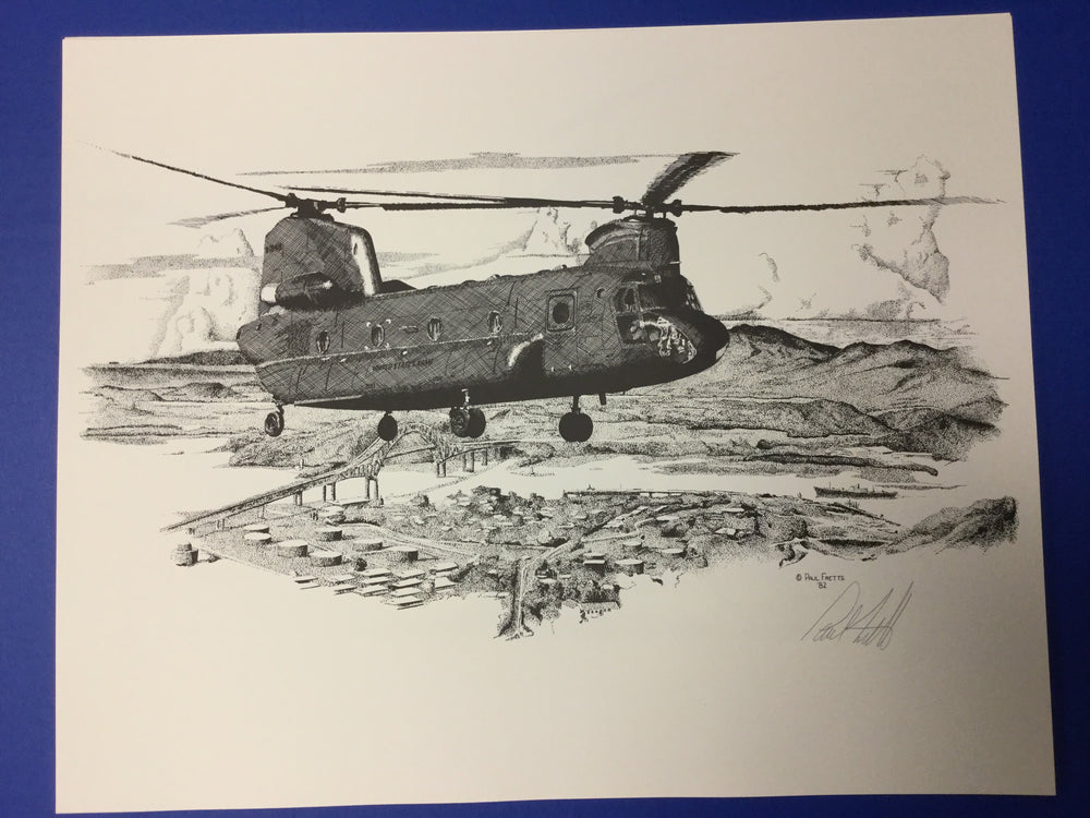 CH-47 Chinook print by Paul Fretts