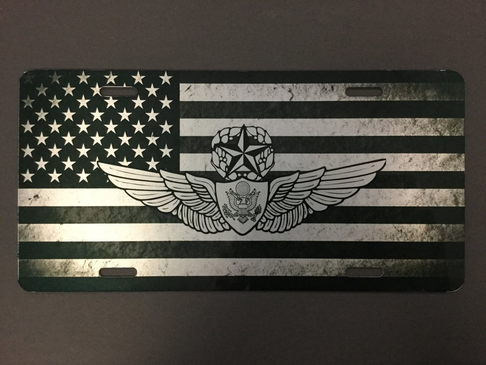 Master Crew Wing with Flag License Plate