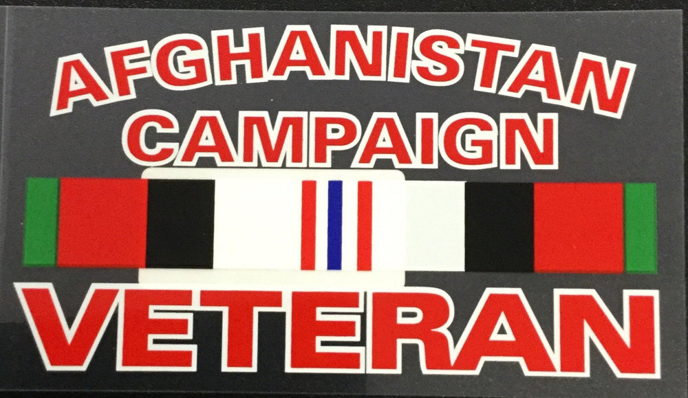 Afghanistan Campaign Veteran with Campaign Ribbon Decal