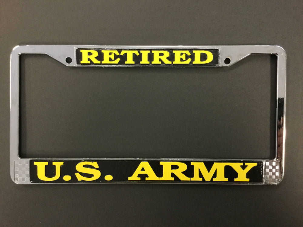 US Army Retired License Plate Frame