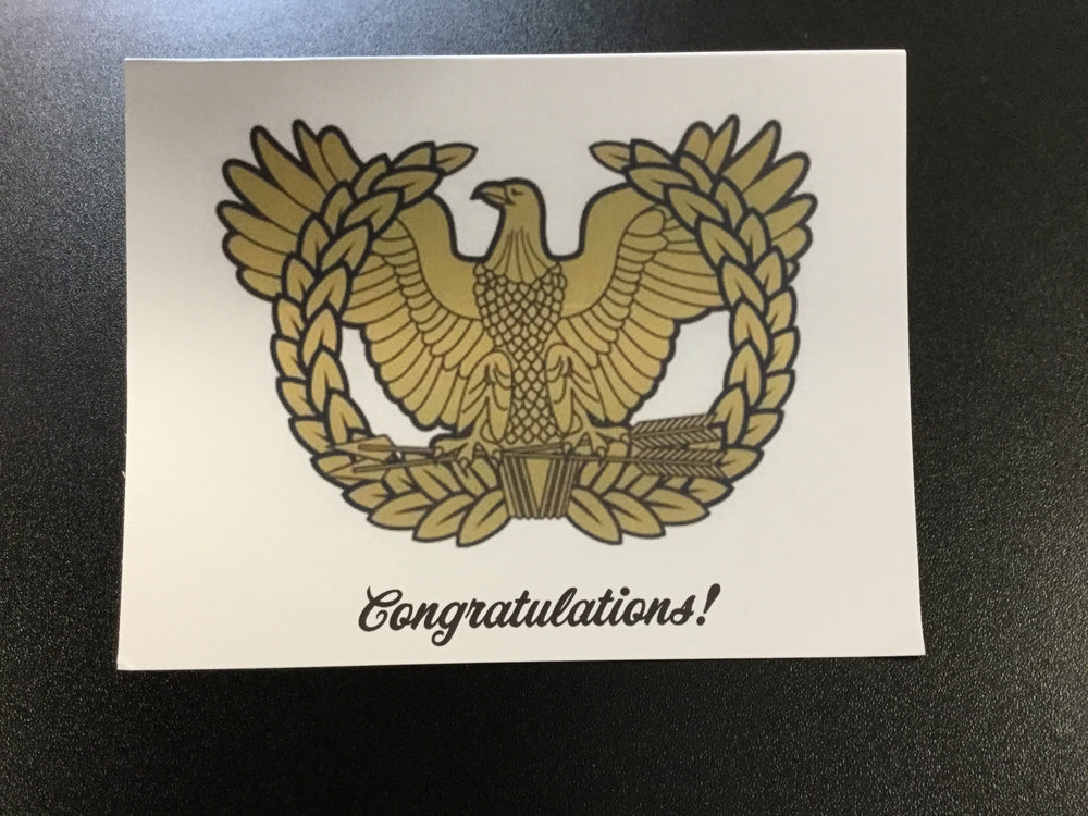 Warrant Officer Insignia Note Card with Envelope