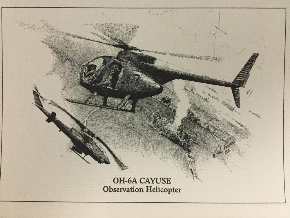 OH-6A Cayuse Helicopter Note Card